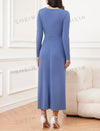 Solid Color Long Sleeve Dress