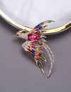 Rhinestone Bird Design Brooch