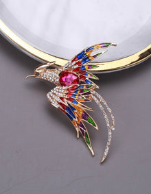  Rhinestone Bird Design Brooch