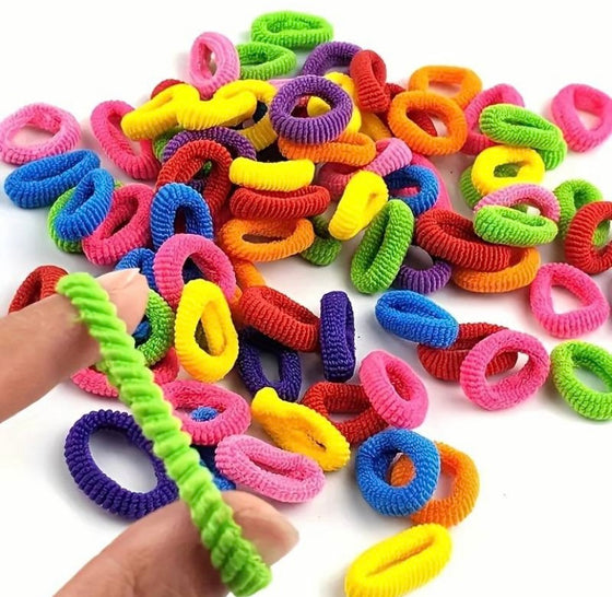 100pcs Rainbow Multi Colors Girls Hair Band