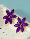 Rhinestone Flower Stud Earrings