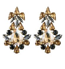  Fashion Drop-shaped multi-layer diamond-studded glass full diamond trend earrings Jewelry for women