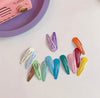 50pcs Cute Random Colorful Mini Hair Clips, Metal Hair Clips For Fine Hair For Girls