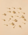 20pairs/set Fashion Plastic Round Decor Stud Earrings For Women