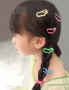 50pcs Girls' Cute Colorful Heart Shaped Hair Clips With Metal Bb Clasp, Random Colors, Great For Daily Wear Or Valentine'S Day Gift