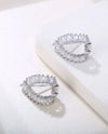Cubic Zirconia Decor Stud Earrings