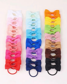  40pcs Toddler Girls Bow Decor Hair Tie