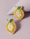 1pair Sparkling Rhinestone Fruit Shaped Earrings