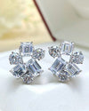 1 Pair Romantic Cubic Zirconia Stud Earrings For Women