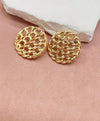 1pair New Arrival Simple & Elegant Hollow Circle Stud Earrings