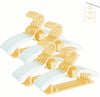 10pcs Yellow Extendable Baby Nursery Closet Hangers, Ultra-Thin Non-Slip Extendable Infant Pant Hangers, Adjustable Children Coat Hanger for Newborn to Toddler Clothes