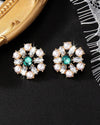 1pair Fashionable And High-Grade Retro Faux Pearl Stud Earrings For Women