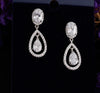 crossover hoop crystal earrings wedding crystal long earrings