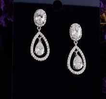  crossover hoop crystal earrings wedding crystal long earrings