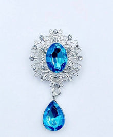  1pc Women's Blue Fashionable All-Match Brooch For Diy Jewelry Making & Clothing/ Hair Decoration