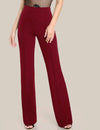 Wide Band Waist Zip Back Pants