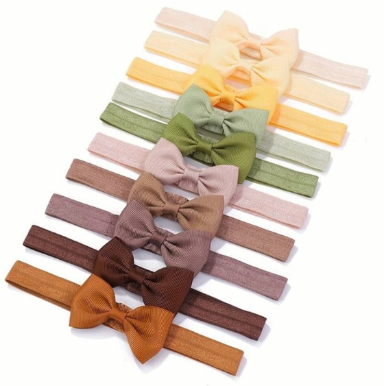 10pcs Random Cute Bow Decor Headband Hairband Headwear Hair Accessories For Baby Girls, Ideal choice for Gifts