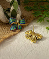 Fashionable Drip Oil Butterfly Bowknot Earrings With Vintage Style