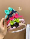 5pcs Kids' Colorful Fabric Cute Bow Hairbands
