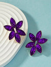 Rhinestone Flower Stud Earrings