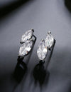 Cubic Zirconia Decor Stud Earrings For Women