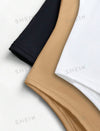 Solid Colored Sleeveless Bodysuit 3pcs/Set