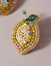 1pair Sparkling Rhinestone Fruit Shaped Earrings