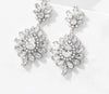 Luxury Crystal Leaf Drop Earrings for Women Shinny Cubic Zirconia Bridal Wedding Jewelry