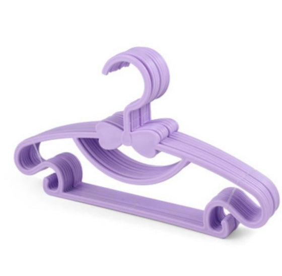 10pcs Purple Kids Clothes Hanger Racks Portable Plastic Display Hangers Windproof Children Coats Hanger Baby Clothing Organizer