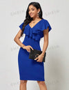 Clasi Ruffle Trim Bodycon Dress