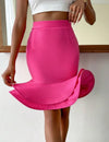 High Waist Mermaid Hem Skirt