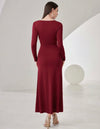 Women's Asymmetrical Neckline & Pleated Body Casual Dress