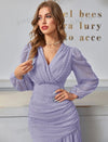 Swiss Dot Wrap Fitted Dress
