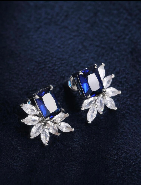 1 Pair Gorgeous Cubic Zirconia Stud Earrings For Women