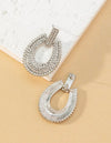 Rhinestone Water-drop Earrings