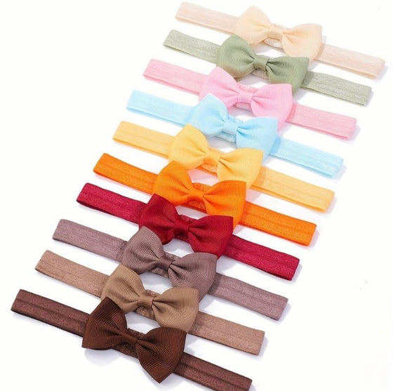 10pcs Random Bow Cute Headband, Hairband, Headwear, Hair Accessories For Girls, Ideal Choice For Gifts, Assorted Varieties