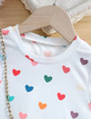 Kids EVRYDAY Toddler Girls Heart Print Tee Without Bag