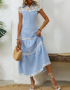 Women's Summer Multiple Layers Long Lace Patchwork Dress