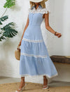 Women's Summer Multiple Layers Long Lace Patchwork Dress