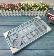  1pc Blue Growth Record Photo Frame