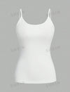 4pcs Casual Minimalist ECG Heart Pattern Camisole Tops