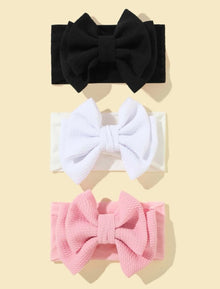 3pcs Baby Bow Decor Hair Band