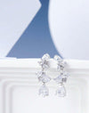 Luxuriant Dazzling Waterdrop Shaped Full Diamond Long Earrings