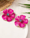 1pair Fashionable & Floral Design Ear Studs For Women