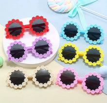  6pcs Trendy Flower Round Frame Fashion Glasses for boys and girls