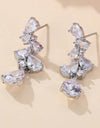 Luxuriant Dazzling Waterdrop Shaped Full Diamond Long Earrings