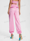 High Waist Contrast Side Seam Pants