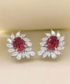 1 Pair Luxury Cubic Zirconia Stud Earrings For Women