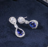 CAOSHI Fashion Jewellery Silver Drop Zircon Earring Blue Stone Wedding Jewelry Water Drop Earrings for Women