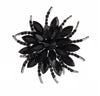 Brooch Pin Big Flower Diamond Brooch Crystal Brooch Brooch Clothing Accessories (Color : White K+Solid Black)